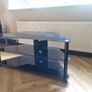 TV Stand black glass chrome Image 5