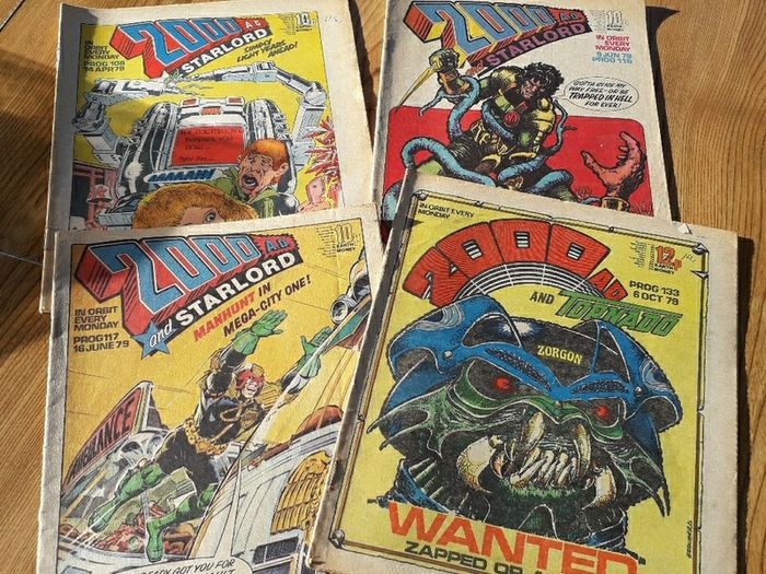 2000ad progs 108,116,117 and 133.