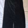 High Waist Split Hem Velvet Pencil Skirt Image 2