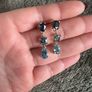 18k gold earring topaz stones Image 2