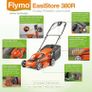 Flymo EasiStore 380R Electric Rotary Lawn Mower-38 cm Width, 45 Litre Grass Box Image 2