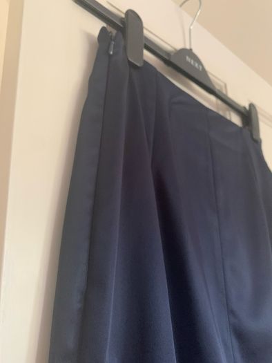 Coast navy satin pencil skirt size 10 will fit size 8 small 10