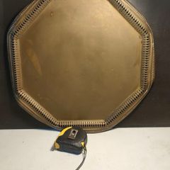 Gentleman's Library British Raj Octagonal Brass Tray