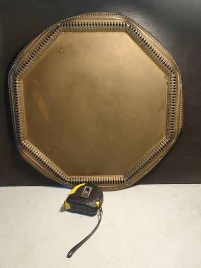 Gentleman's Library British Raj Octagonal Brass Tray