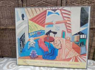 David Hockney, Exhibition poster, Large vintage print