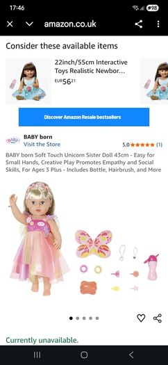 Baby born unicorn big sister