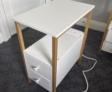 bedside locker with usb and power plugs