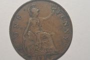 UK 1 penny coin