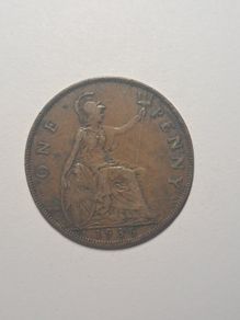 UK 1 penny coin