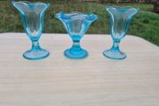 Vintage glass cups for ice cream and desserts