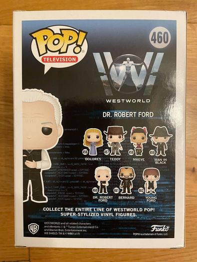 Vaulted Funko Pop! Dr Robert Ford #460. WestWorld. Mint Condition