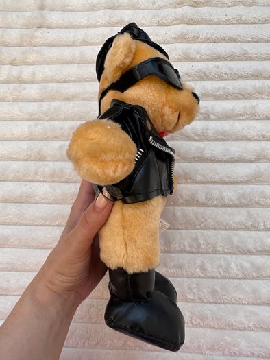 Vintage PMS Biker Mates Bear Playmates Soft approx. 28 cm. Damaged Plush Please see photos