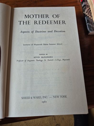 Vintage Mother of The Redeemer. Lectures on Doctrine and Devotion. Kevin McNamara. Religious. 1960