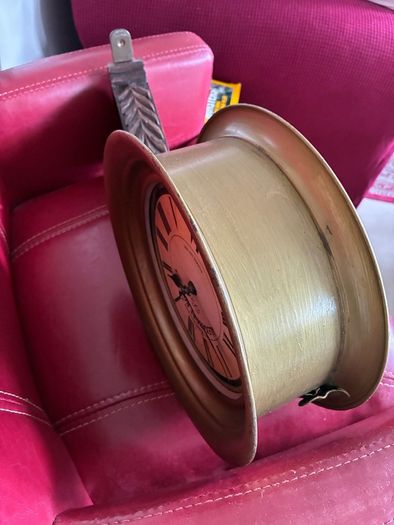 Rare Double Sided Brass Display Clock
