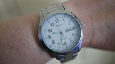 Timex Indiglo Silver Watch