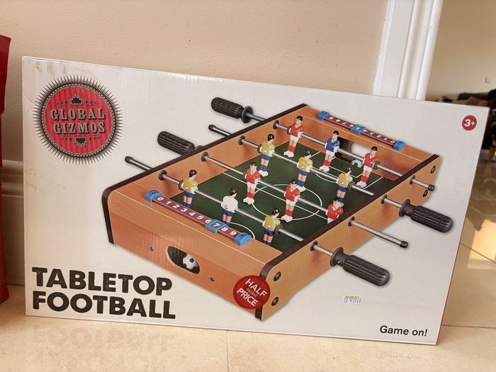 pool table and  football table