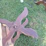 3 solid oak chairs  antique Image 3