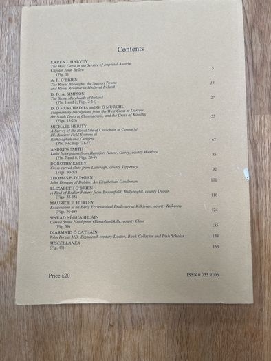 Irish Ireland History Archaeology Early Journal