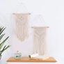 2pcs Macrame Wall Hanging Handmade Woven Tapestry, Boho Wall Decor Art Home Decoration (25cm W x 42cm L) Image 7