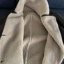 Brown Zara Leather winter pilot coat xs oversized fit Image 6