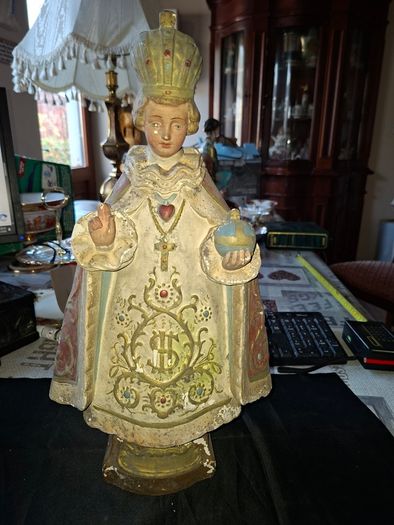 Beautiful Very Large Old Child of Prague Statue, likely produced in Ireland during the early 20th century, Postage Available or collection, Measurements are in the photo's