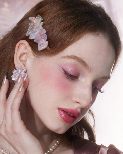 Flower Knows Violet Strawberry Rococo Collection Hair Clip in Amethyst