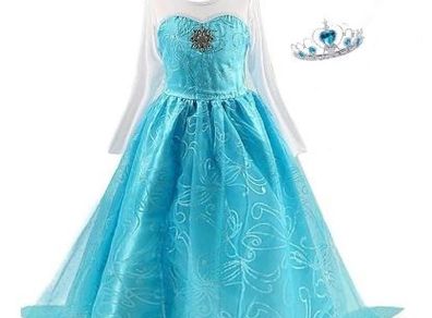 New Frozen Princess Elsa Fancy Costume With Accessories 3-4 Yrs