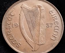 [2675] - Ireland - 1937 - 1 Penny - Irish 1d - KM.3 - High Grade