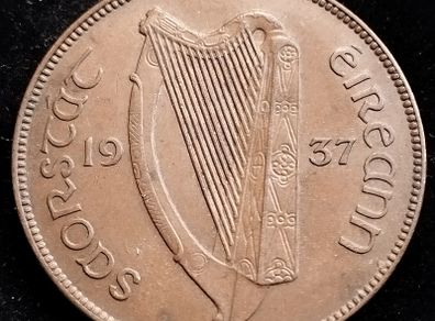 [2675] - Ireland - 1937 - 1 Penny - Irish 1d - KM.3 - High Grade