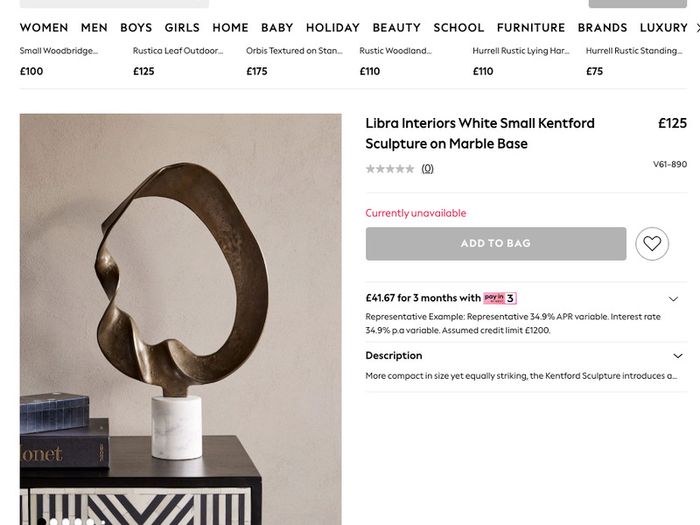 Kentford Sculpture/Ornament for Home Interiors