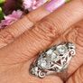 Antique Art Deco Diamond and 18 Carat White Gold Ring Image 10