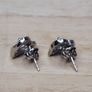 Sterling Silver 925 Open Heart Stud Earrings Heart Cut Cubic Zirconia Image 2