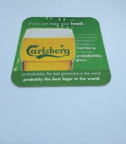 Carlsberg - Probabubbly Glass - Beer Mat/Coaster