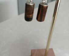 Sterling silver and tigers eye earrings