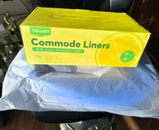 Commode chair and 50 pack of commode liners