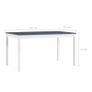 Dining Table White and Grey 140x70x73 cm Pinewood Image 2