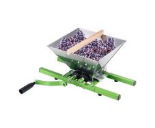 1.8 Gal/7L Fruit and Apple Crusher, Large Manual Grinder, Stainless Steel Fruit Scratter Pulper for Wine Cider Apple Grape Pressing, with Roller Handle for Kitchen Home, Green