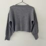 Shein Grey Warm Cropped Knit Crew Neck Jumper Image 4