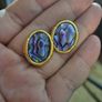 Vintage Purple Lavender Earrings Image 6
