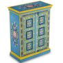 Sideboard Solid Mango Wood Turquoise Hand Painted Image 4