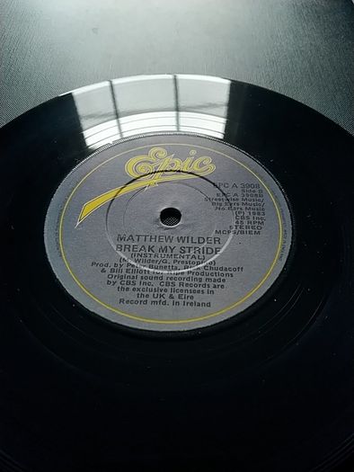 Break My Stride 7" Vinyl Single Irish Pressing Matthew Wilder