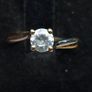 9ct Gold Solitaire Ring | Hallmarked 375 | Clear Stone | Size 50 Image 6