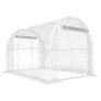 6m Garden Tunnel Greenhouse tunnel greenhouse 195x295x195cm galvanized steel frame, 150 g/m PE cover transparent Image 3
