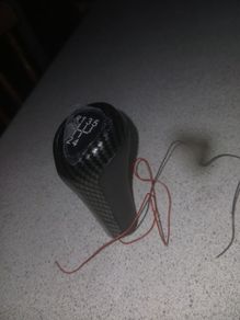 carbon shifter with red led