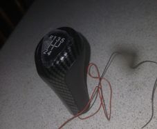 carbon shifter with red led