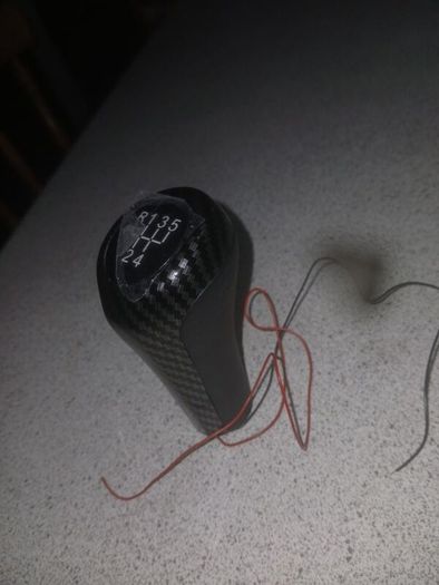 carbon shifter with red led
