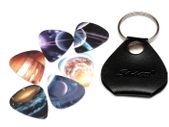 Pick/Plectrum holder & 6 picks - attaches to your keyring