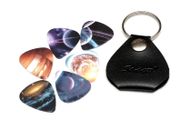 Pick/Plectrum holder &amp; 6 picks - attaches to your keyring