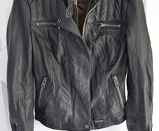 Superdry Leather Biker Jacket Black XXS