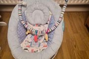 blue baby bouncer chair